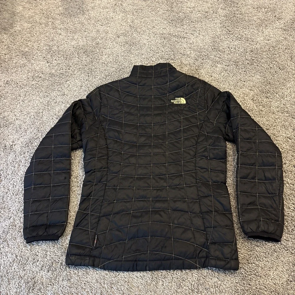 The North Face Girls Thermoball Eco Puffer Jacket Black Gold Size Medium 10/12